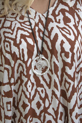 Long Kaftan In Mediterranean Chocolate