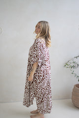 Long Kaftan In Mediterranean Chocolate