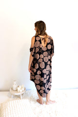 Cold Shoulder Dress In Black Tea