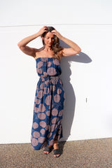 Daytripper Tube Maxi Dress In Blue Tea