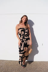 Daytripper Tube Maxi Dress In Emperor Choc/Black