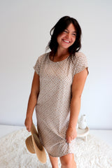 Grace Shift Dress in Metric Taupe