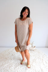 Grace Shift Dress in Metric Taupe