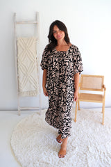 Lux Muu Muu in Ibiza Black/Taupe