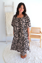 Lux Muu Muu in Ibiza Black/Taupe