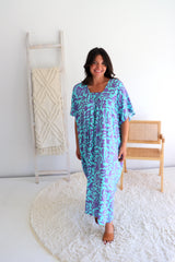 Lux Muu Muu in Ibiza Blue/Purple