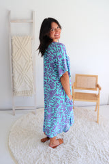 Lux Muu Muu in Ibiza Blue/Purple