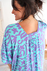 Lux Muu Muu in Ibiza Blue/Purple