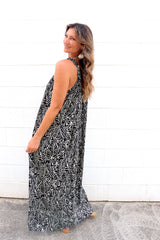Celine Maxi Dress In Fossil Cream