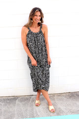 Celine Maxi Dress In Fossil Cream