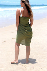 Take Me Away Sarong Deep Green