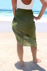 Take Me Away Sarong Deep Green