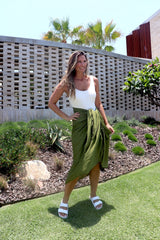 Take Me Away Sarong Deep Green
