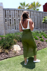 Take Me Away Sarong Deep Green