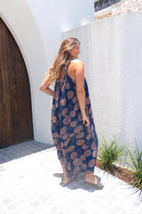 Celine Maxi Dress In Blue Tea