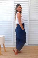 Lux Dream Pant in Cotton Plain Navy
