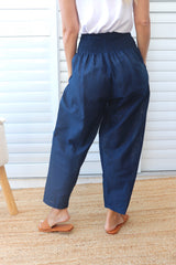 Lux Dream Pant in Cotton Plain Navy