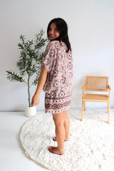 Ultimate Short Beach Dress In Mosaic Earth