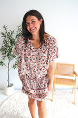 Ultimate Short Beach Dress In Mosaic Earth