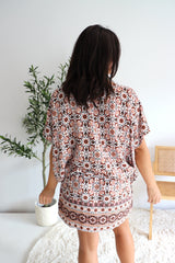Ultimate Short Beach Dress In Mosaic Earth