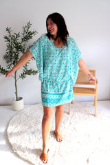 Ultimate Short Beach Dress In Mosaic Mint