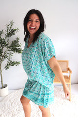 Ultimate Short Beach Dress In Mosaic Mint