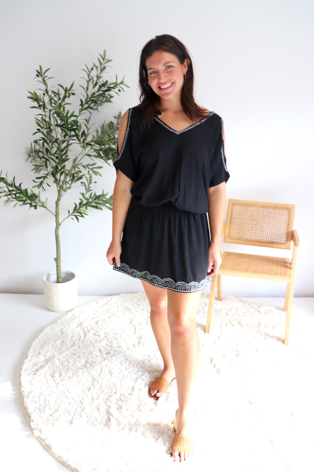 princess polly baby blue dress Studio 83 | Eda dress black main image 0