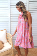 Tahiti Dress in Pink Meadow