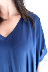 Long Kaftan In Classic Navy