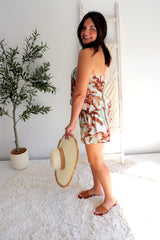 Maldives Short Jumpsuit In Coco Palm