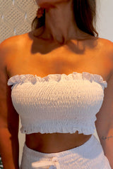 Frilly Boob Tube In White or Black
