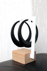 Large Black Hoop Earrings