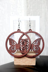 Butterfly Wood Earrings