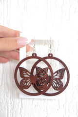 Butterfly Wood Earrings