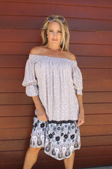 Laguna Dress in Taupe Fern