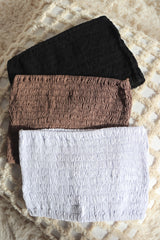 Boob Tube In White, Taupe Or Black
