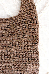 Amalfi Large Crochet Bag in Chocolate