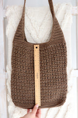 Amalfi Large Crochet Bag in Chocolate