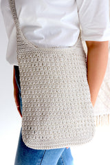 Amalfi Large Crochet Bag in Sand