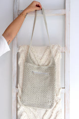 Amalfi Large Crochet Bag in Sand