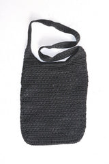 Amalfi Large Crochet Bag in Black