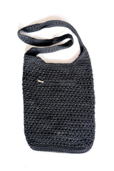 Amalfi Large Crochet Bag in Black