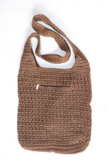 Amalfi Large Crochet Bag in Chocolate