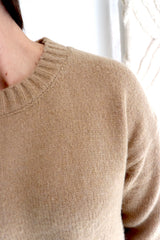 Calli Round Neck Sweater in Biscuit