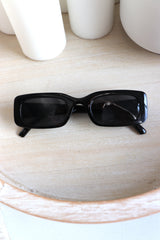 Marli Black Rectangular Sunglasses
