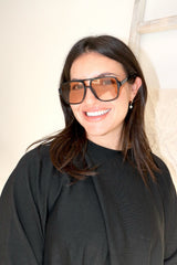 Black Aviator Sunglasses