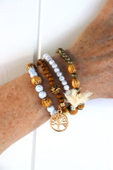 Boho Beaded Bracelet in Neutrals