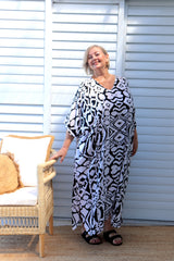 Black & White Long Kaftan