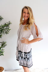 Getaway Dress Taupe Fern