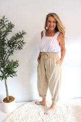 Dream Pant in LUX Cotton Sand